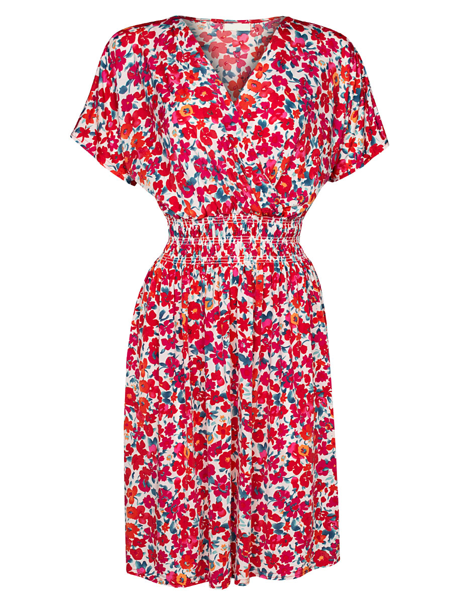 Jurk Sheila Bloemen Rood