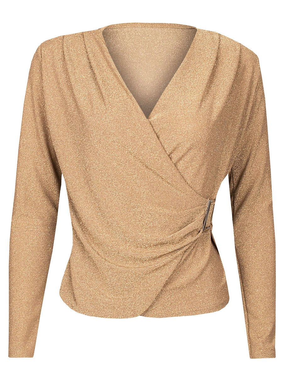 Top Overslag Glitter Goud