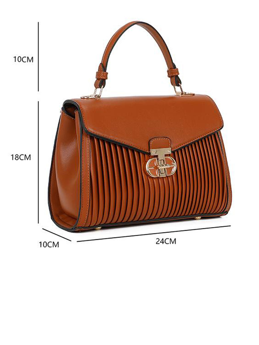 F2912811 Schoudertas Felicia Bruin voorkant