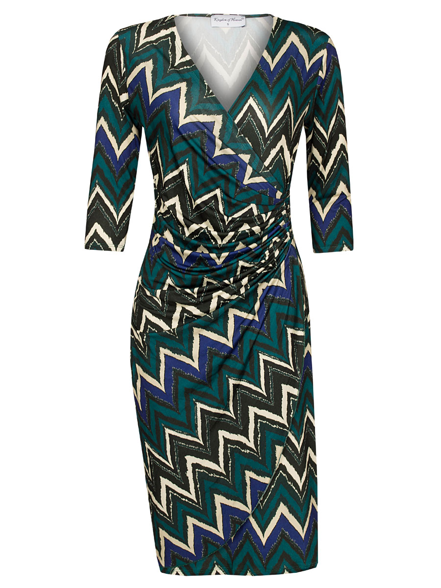 F011034710 Jurk Dolores Petrol