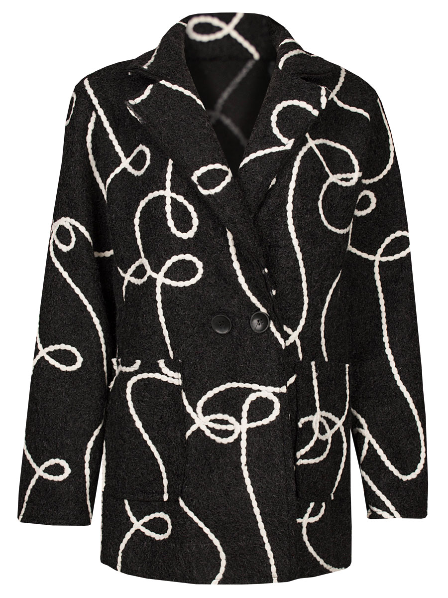 Jas Bouclé Zwart Jas Bouclé Zwart