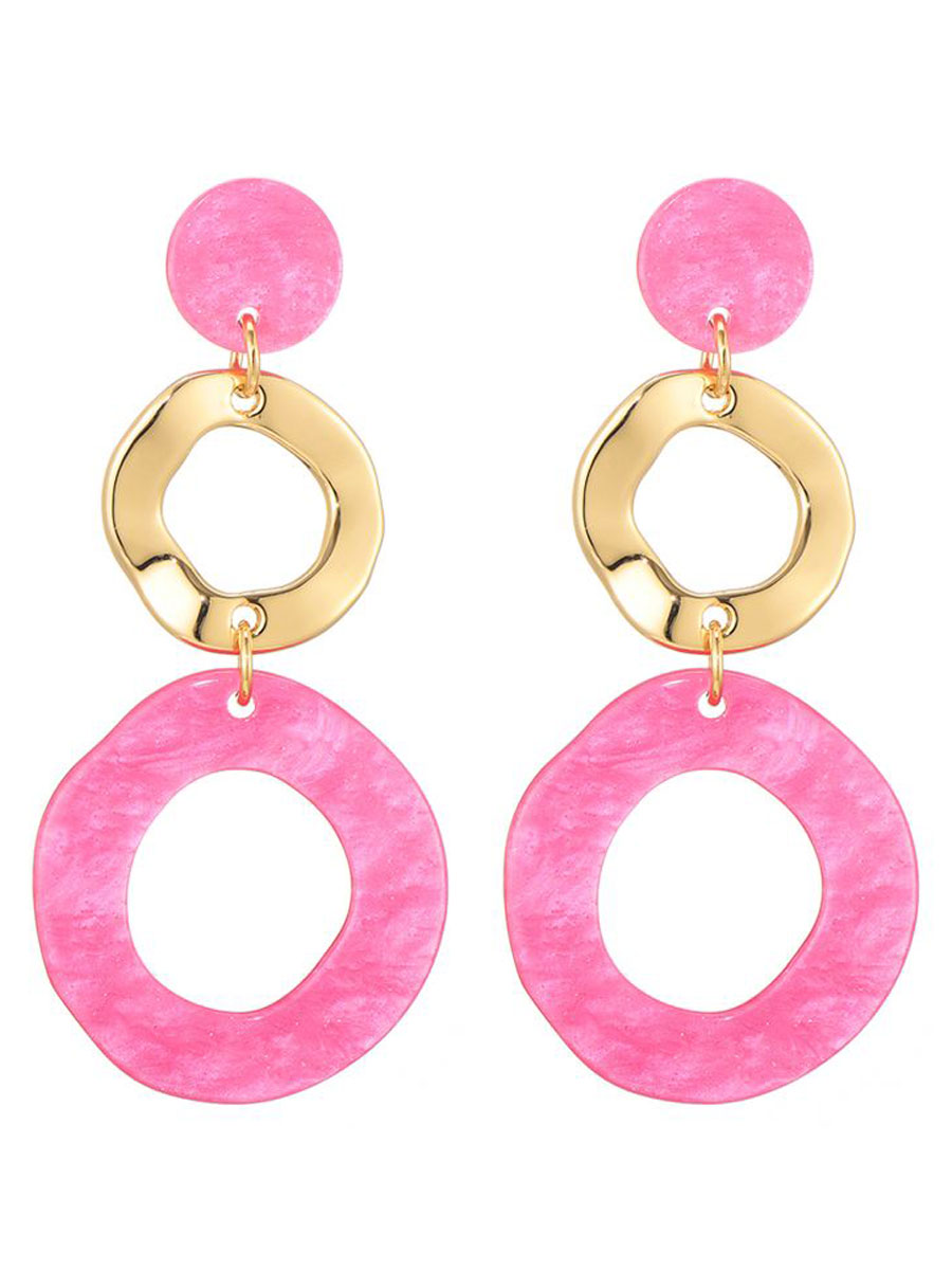 Oorbellen Cirkels Roze