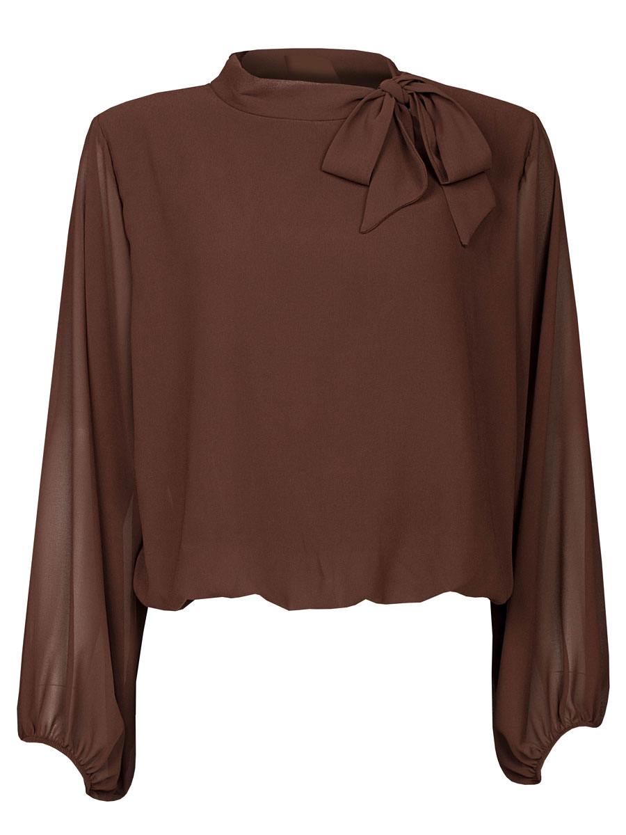 Top Blouson Strik Bruin