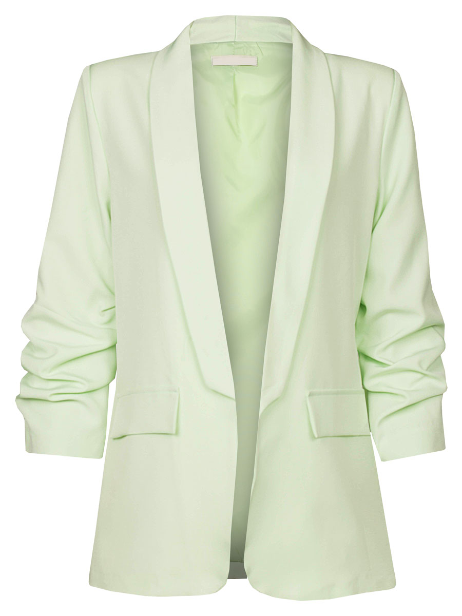 Blazer Gesmokte Mouw Lichtgroen