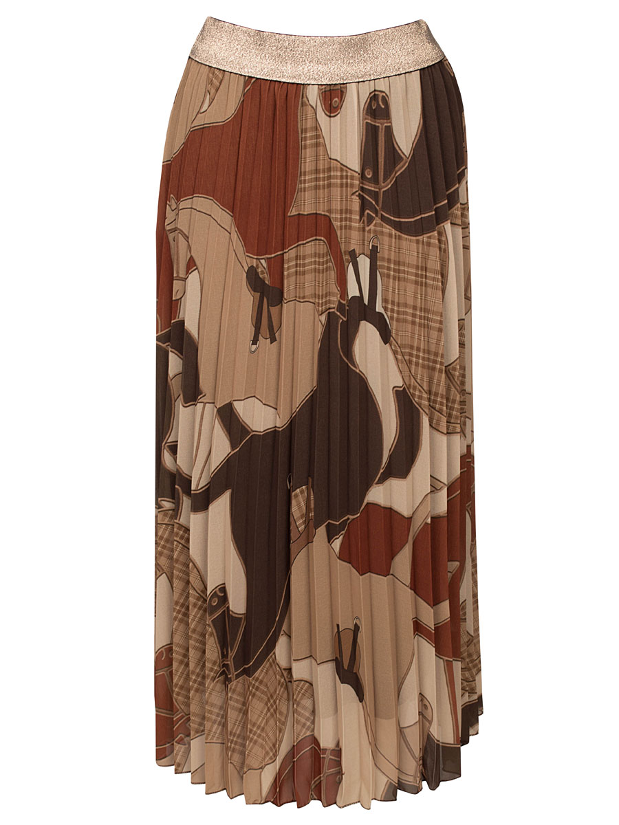 Rok Plissé Horses Beige