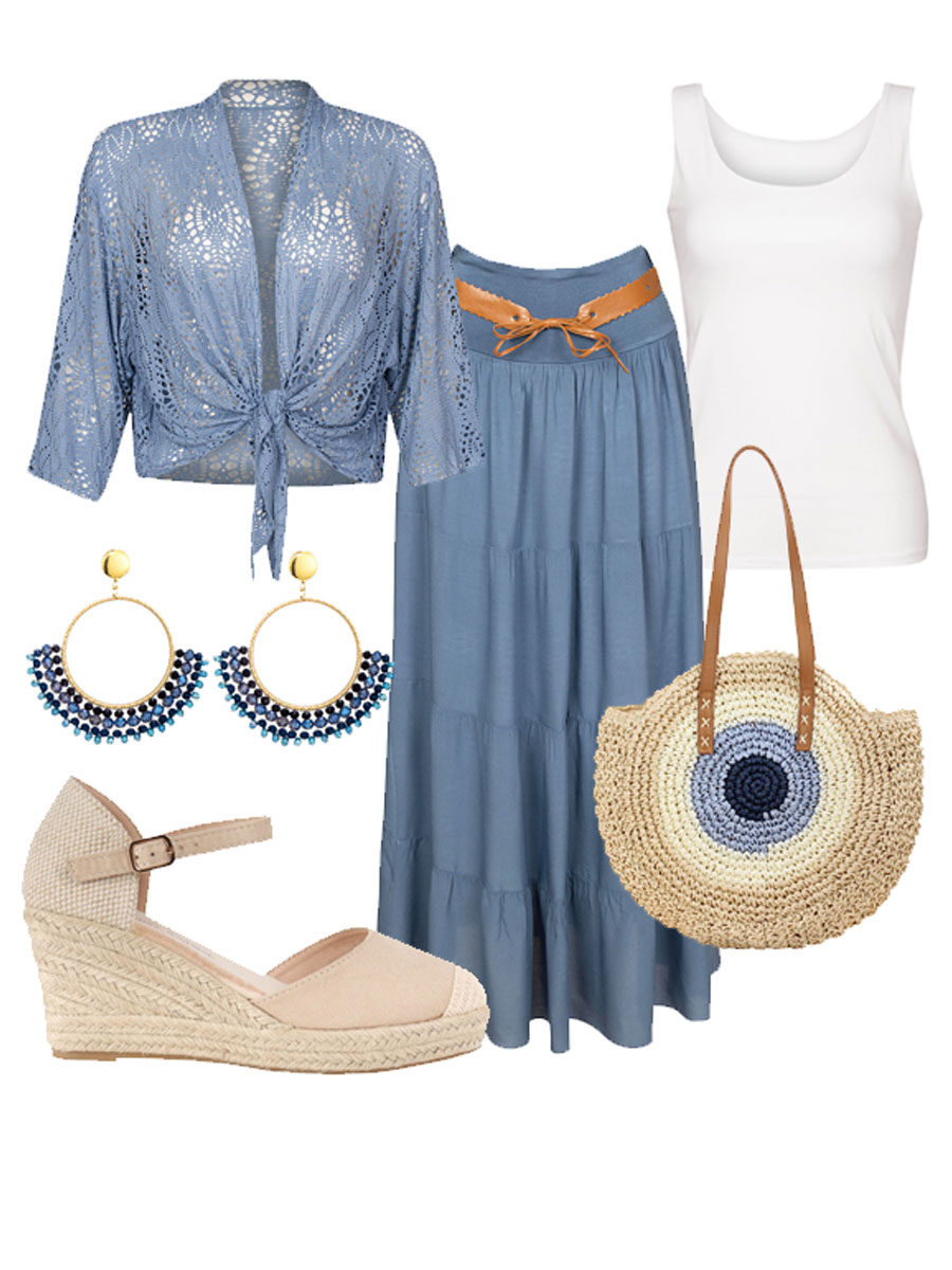 Vest Kant Blauw Shop the look