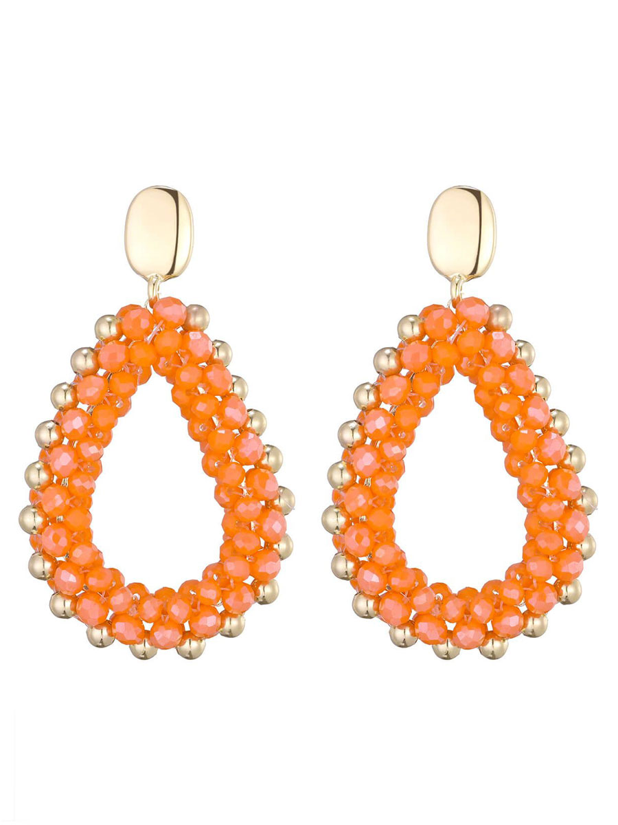 Oorbellen Facet Kraaltjes Oranje