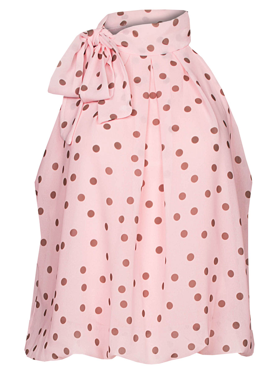 Blousetop Stippen Roze