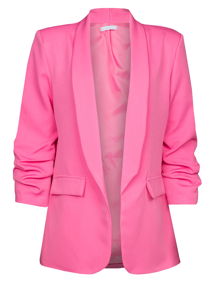 Blazer Gesmokte Mouw Roze