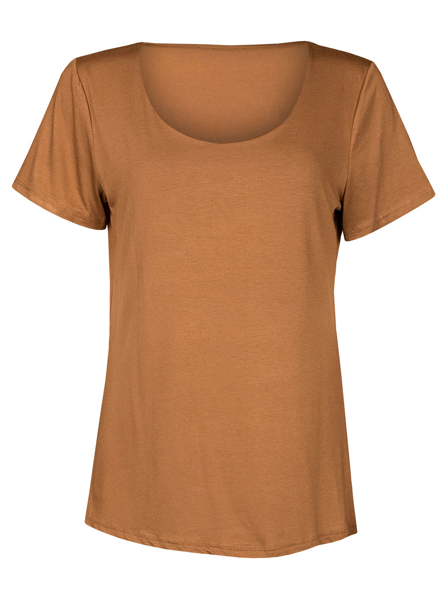 T-Shirt Viscose Bruin