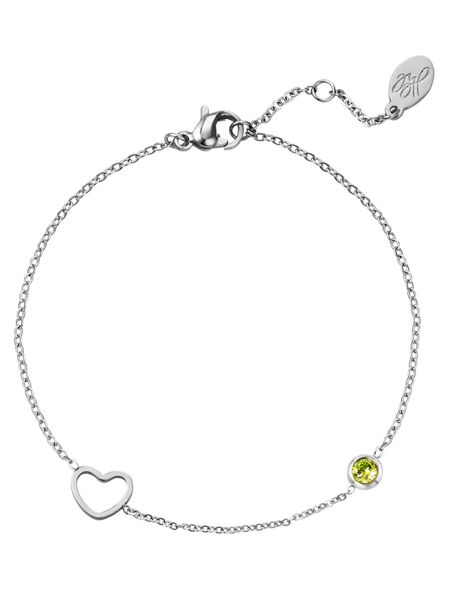 Armband Geboortesteen Augustus zilver