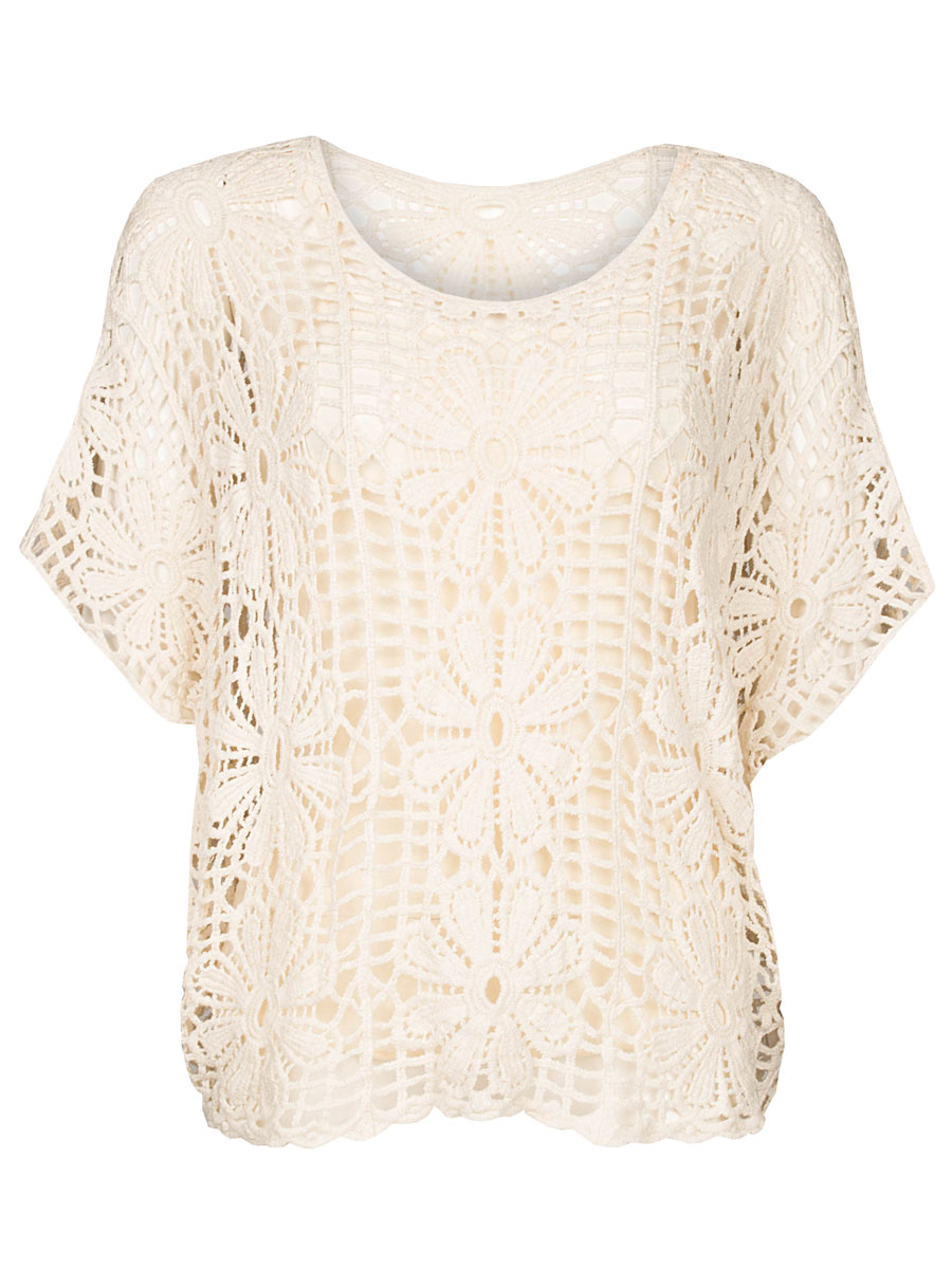 Top Gehaakt Beige