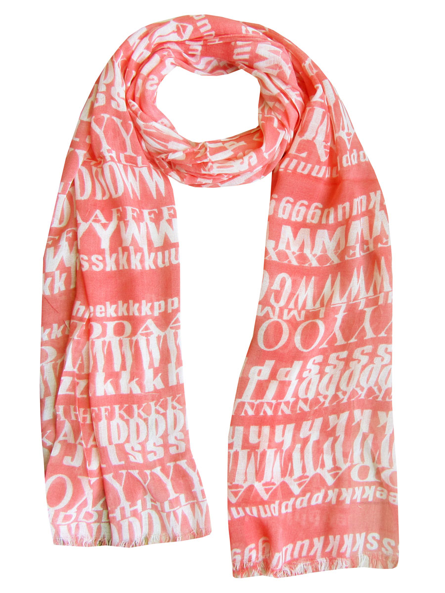 Sjaal Letters Koraal