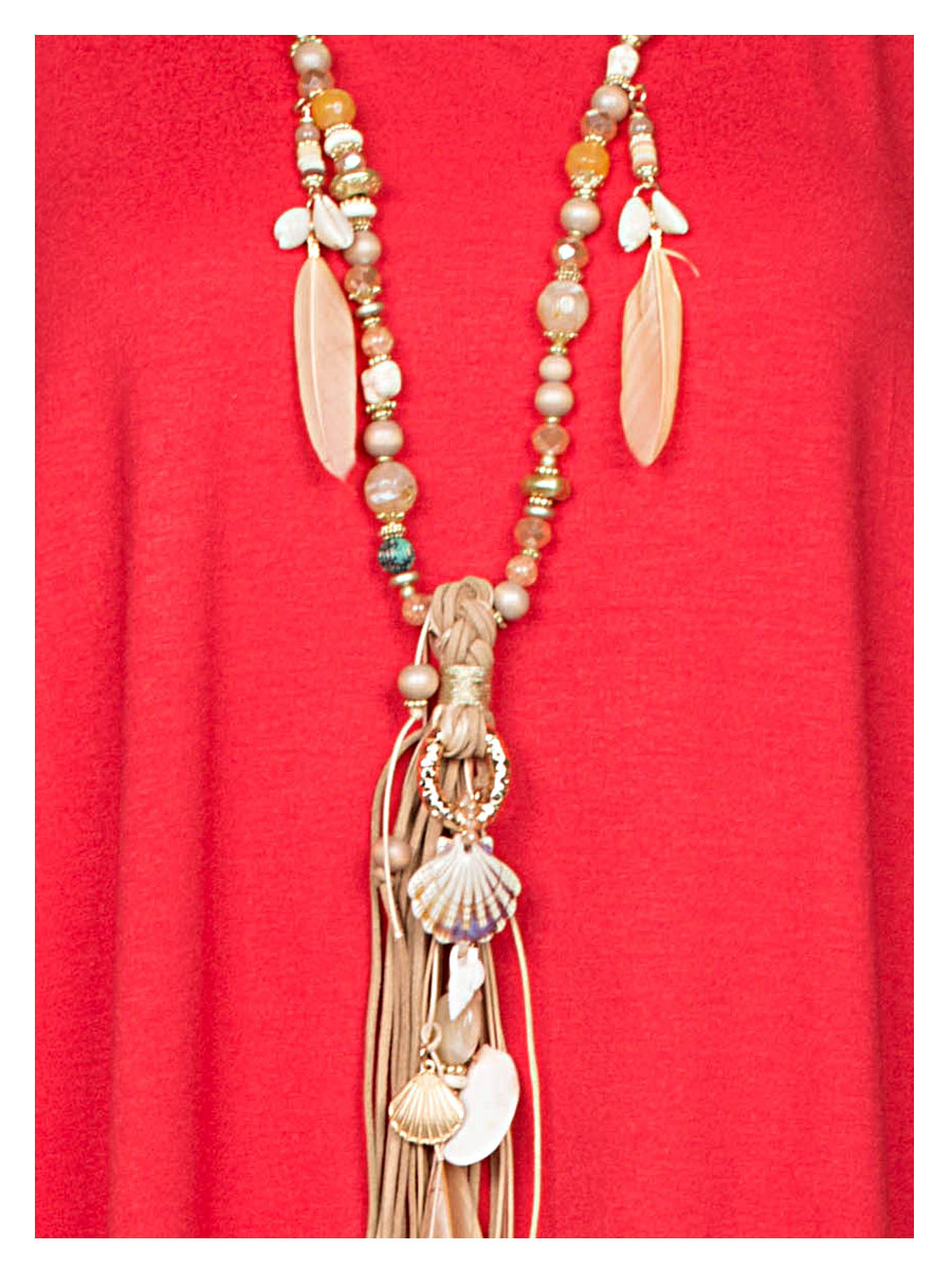 Halsketting Bohemian Beige