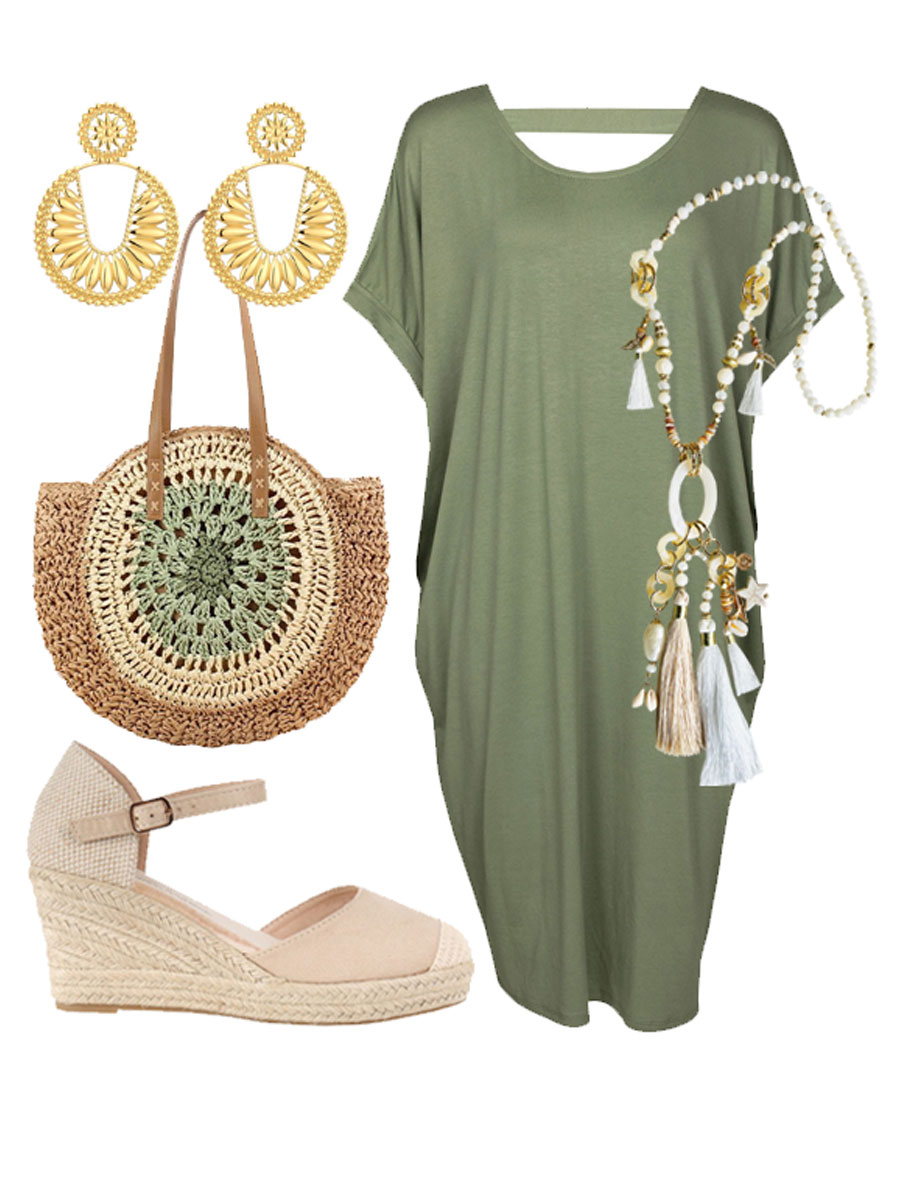 Jurk Comfy Army Shop the look