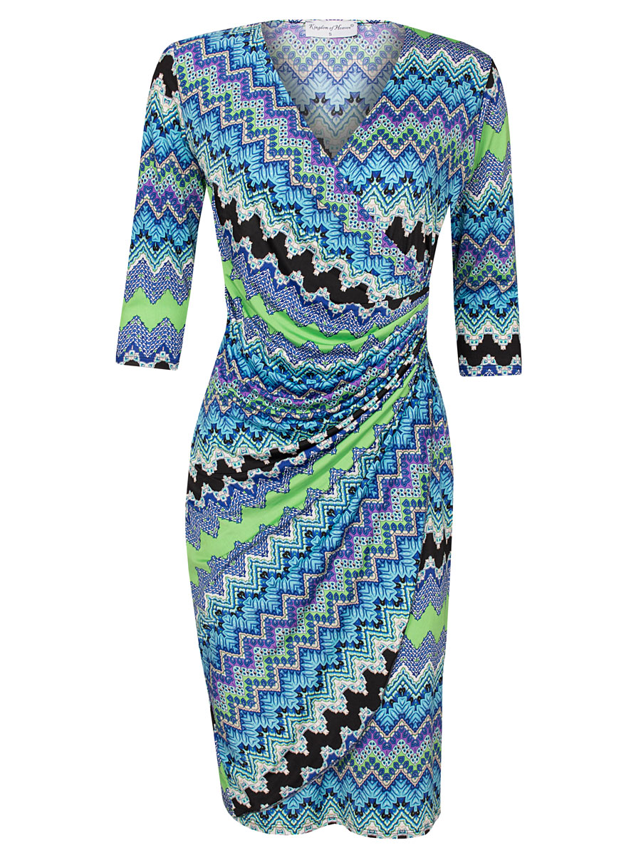 F011034910 Jurk Babette Blauw