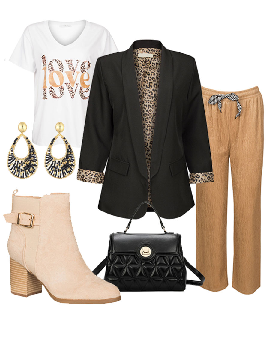Broek Gerimpeld Bruin Shop the look