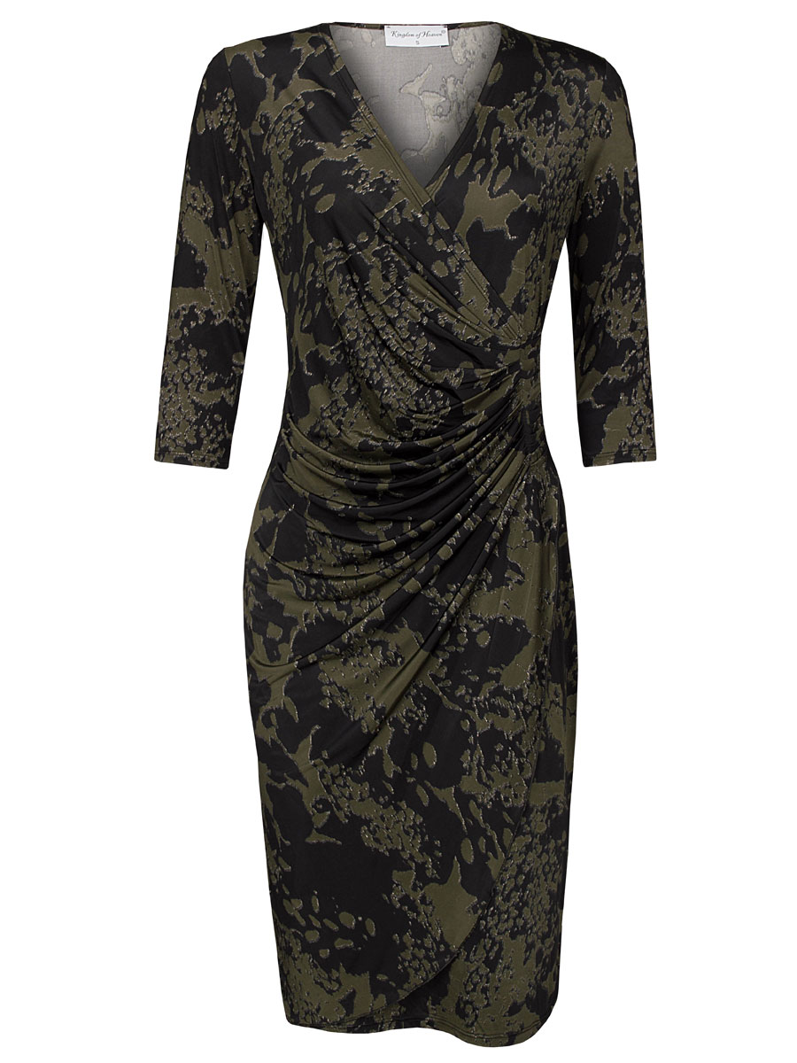 F011034970JcY7j7roZ0on2 Jurk Olivia Groen