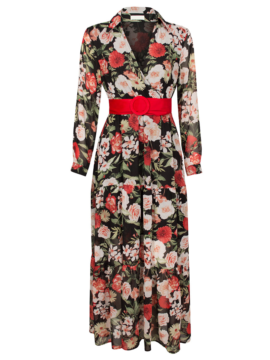 Maxi Jurk Priscilla Zwart  Maxi Jurk Priscilla Zwart