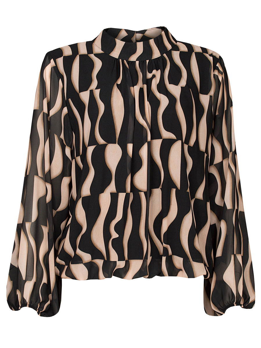 Top Blouson Brigitte Zwart
