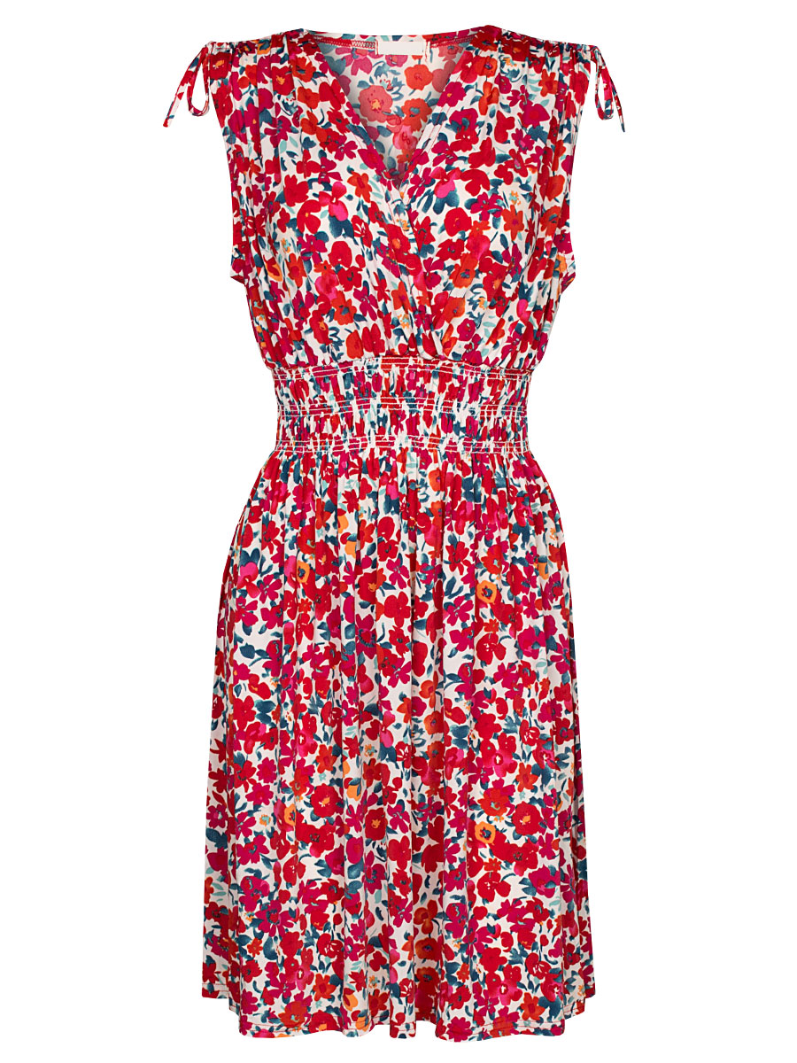 Jurk Louise Bloemen Rood