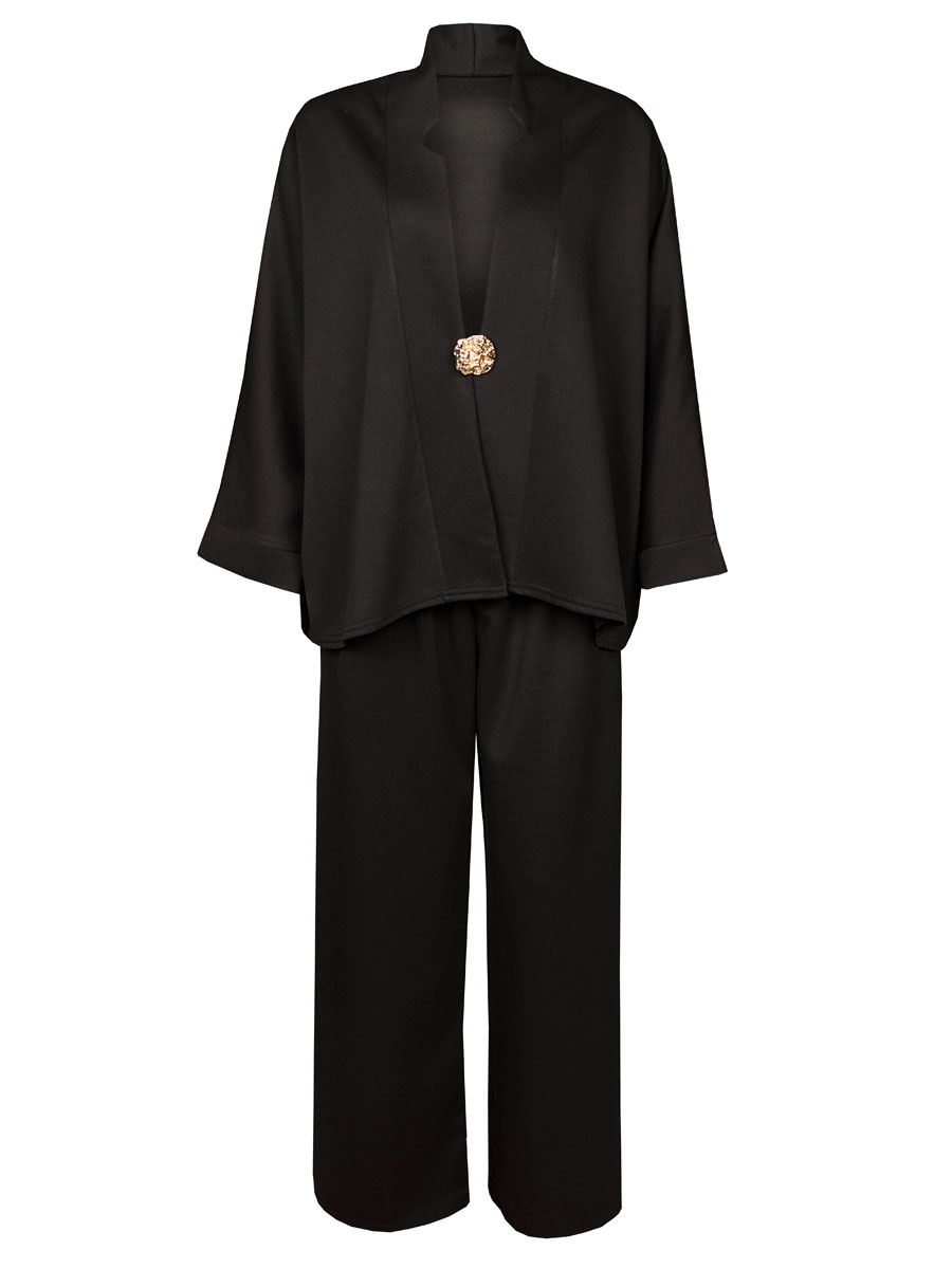 Blazer en Broek Wijd Zwart