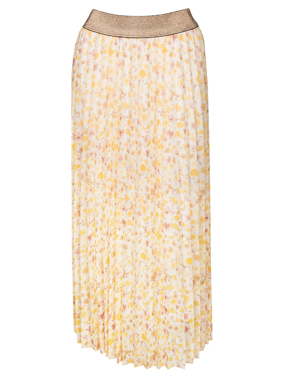 Rok Plissé Bloemetjes Geel