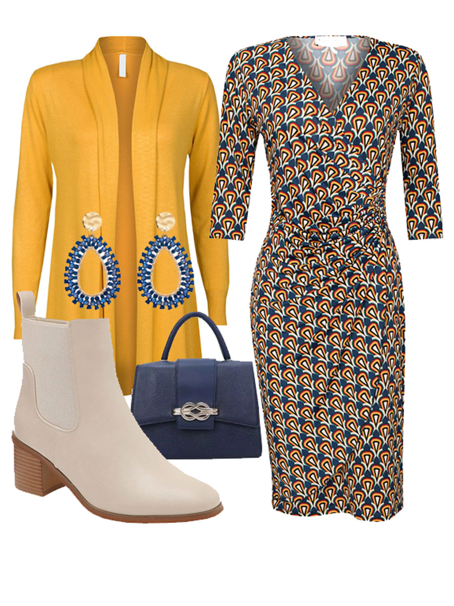 Jurk Ilse Multi Shop the look met vest