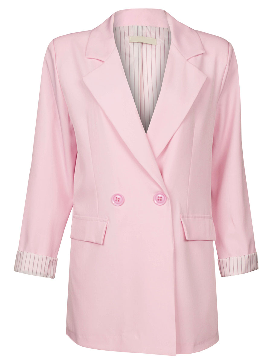 Blazer Double Breasted Lichtroze