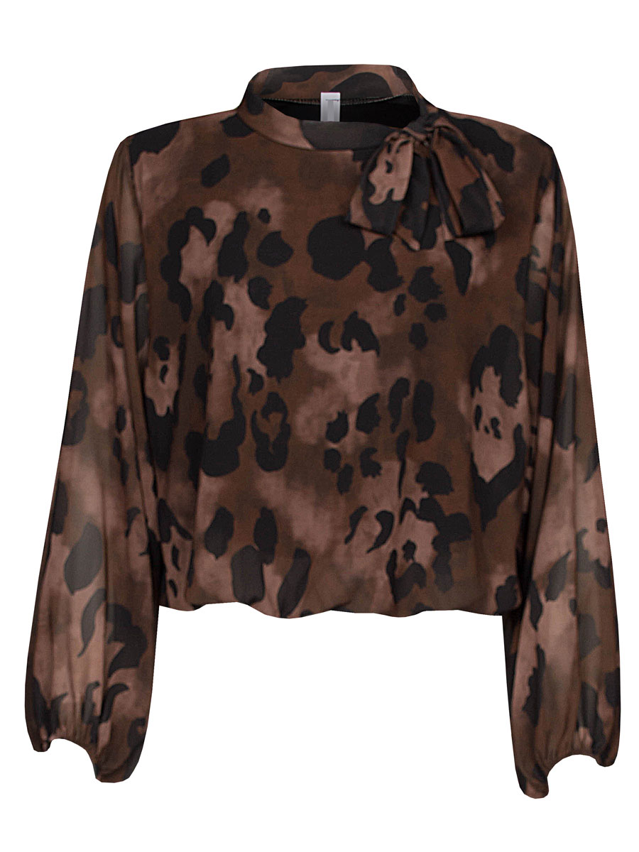 Top Blouson Strik Selina Bruin