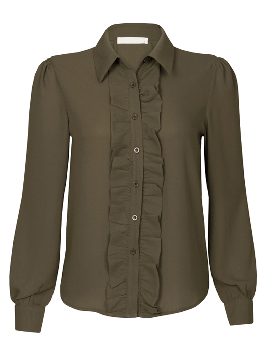 Blouse Ruches Army