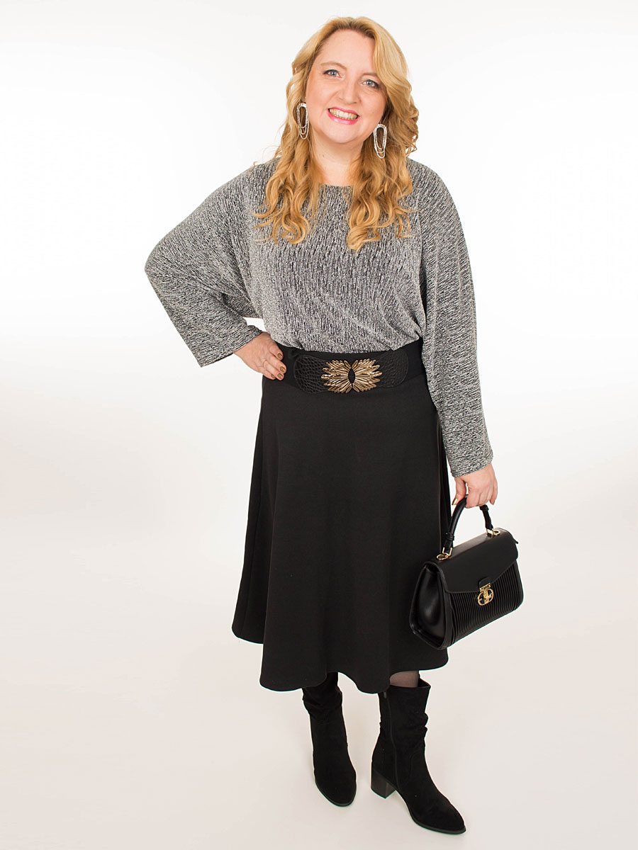 Top Glitter Zilver model