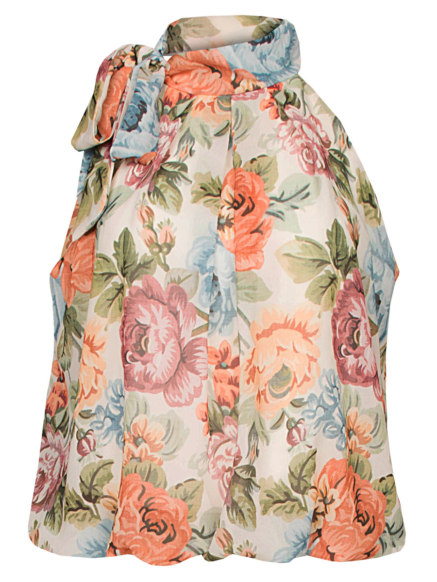 Blousetop Bloemen Gekleurd