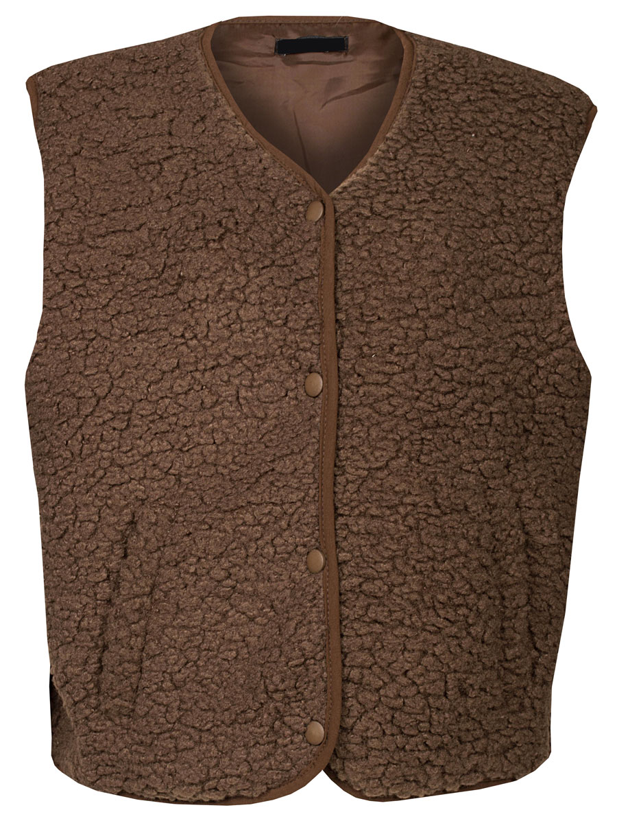 Gilet Teddy Donkerbruin