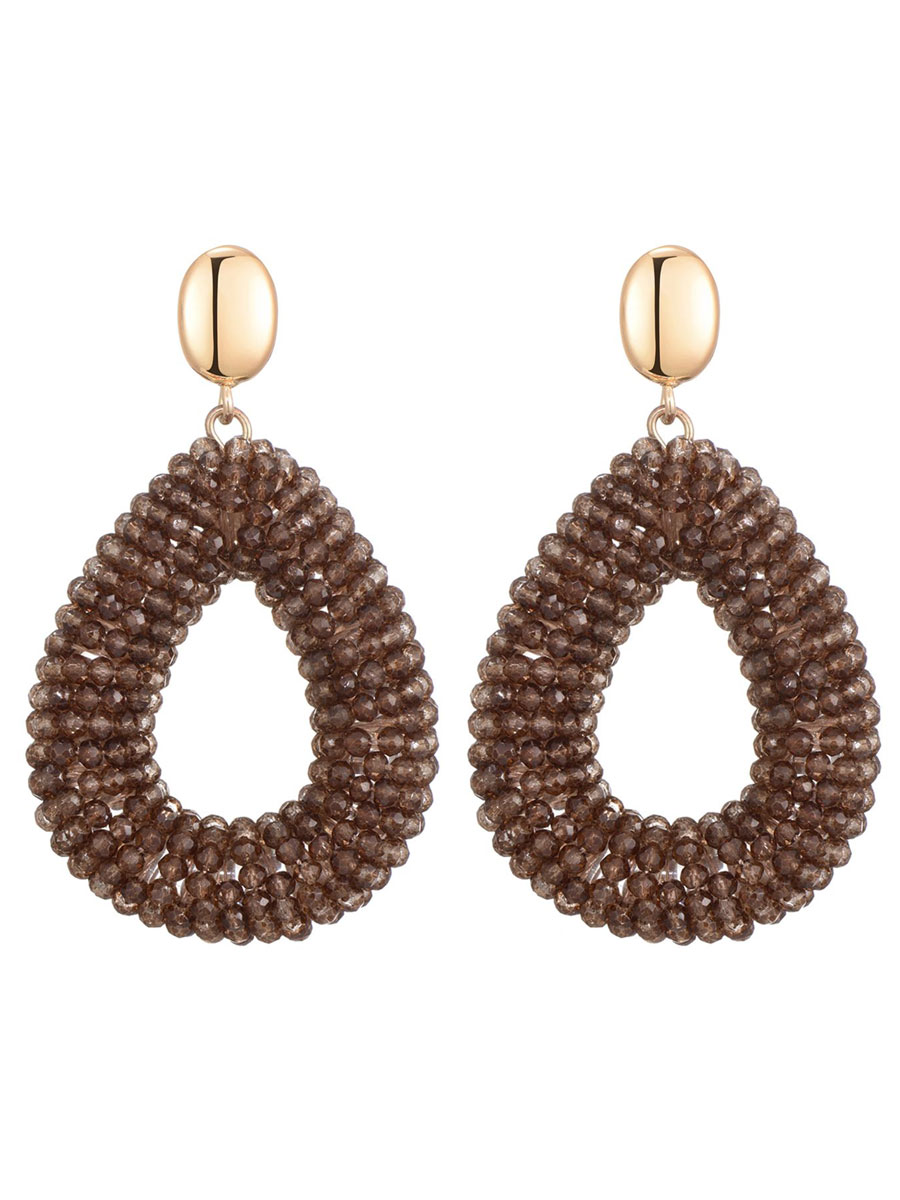 Oorbellen Facet Kraaltjes Bruin Oorbellen Facet Kraaltjes Bruin