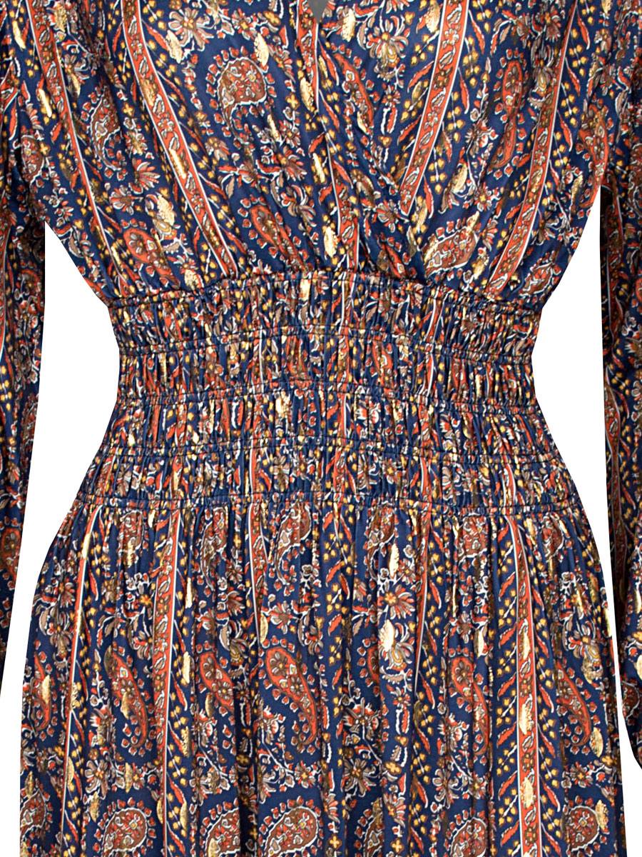 Jurk Valerie Blauw Goud