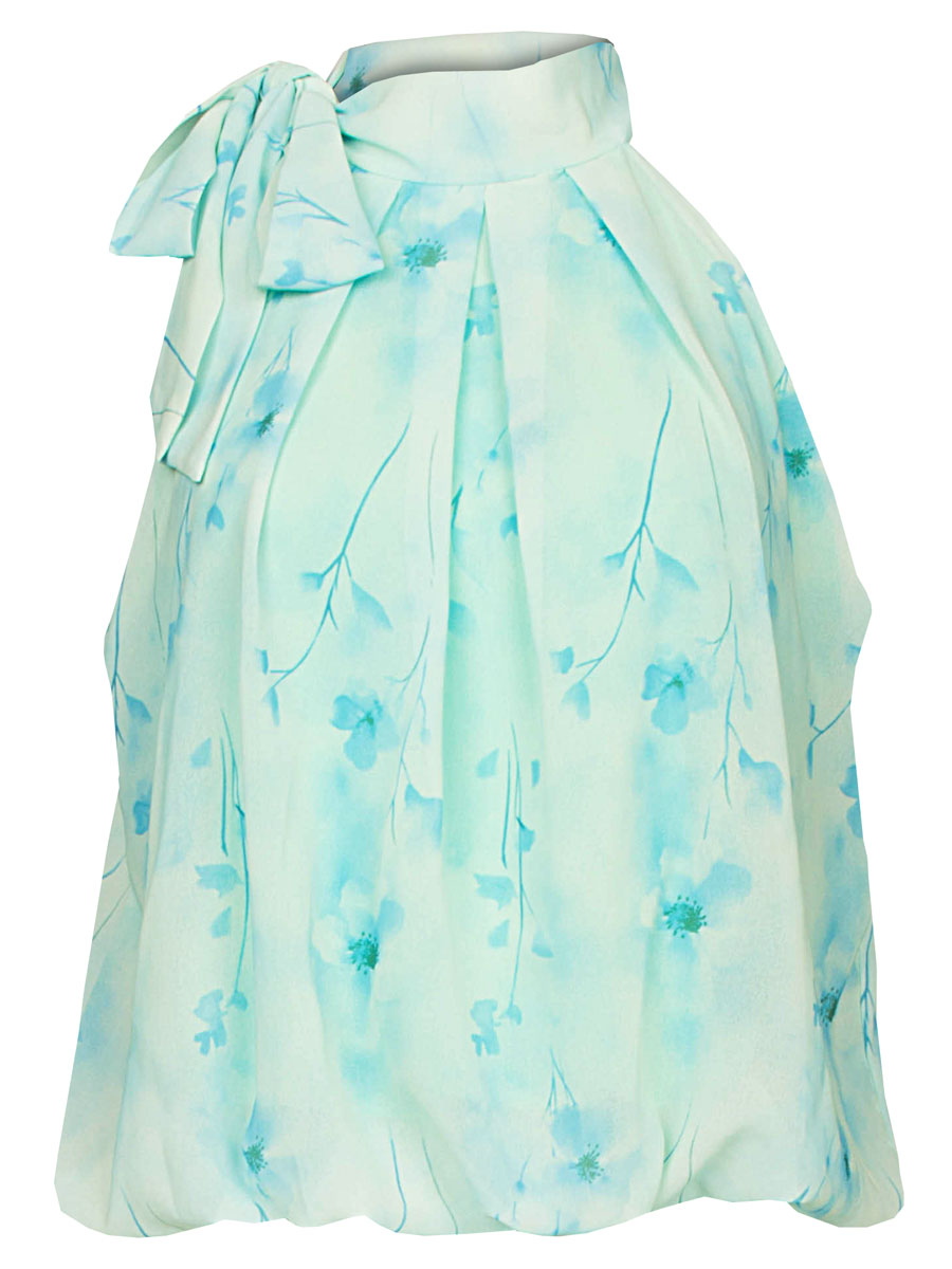Blousetop Bloemen Mint