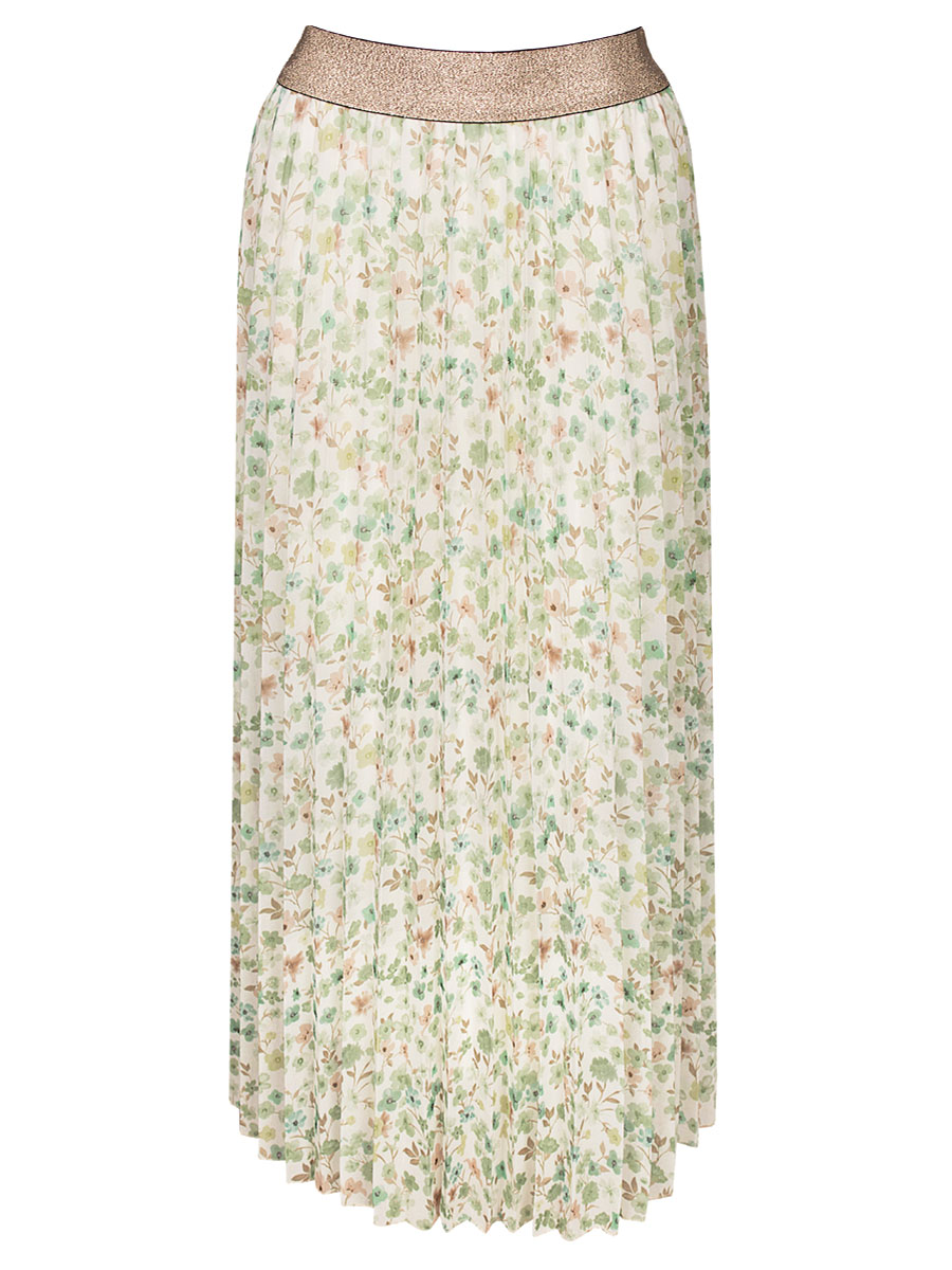 Rok Plissé Bloemetjes Groen