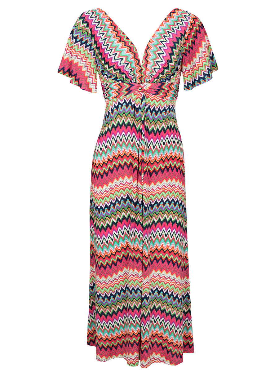F01201400 Jurk ZigZag Roze