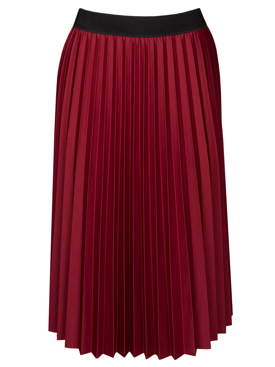 Rok Plissé Chique Bordeaux