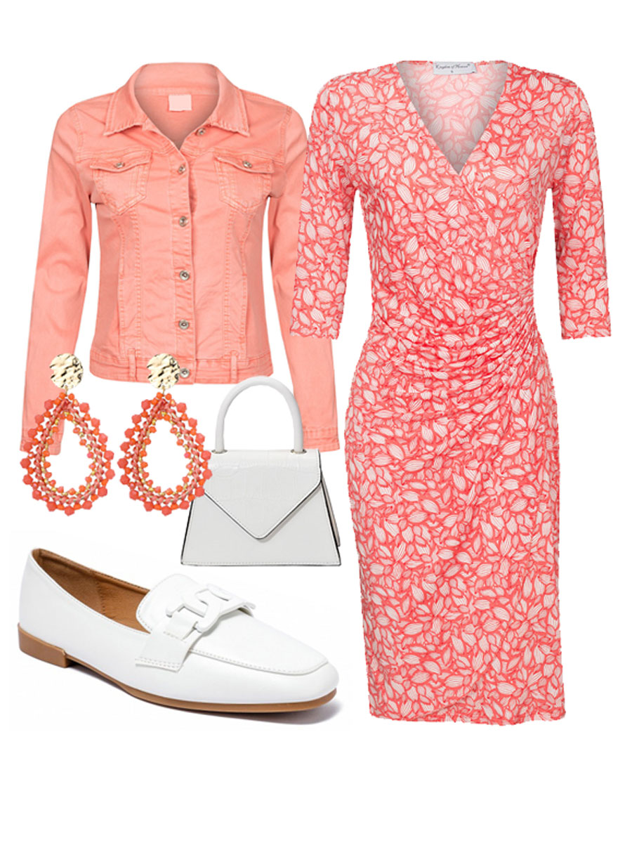 Jeans Jacket Stretch Koraal Shop the look