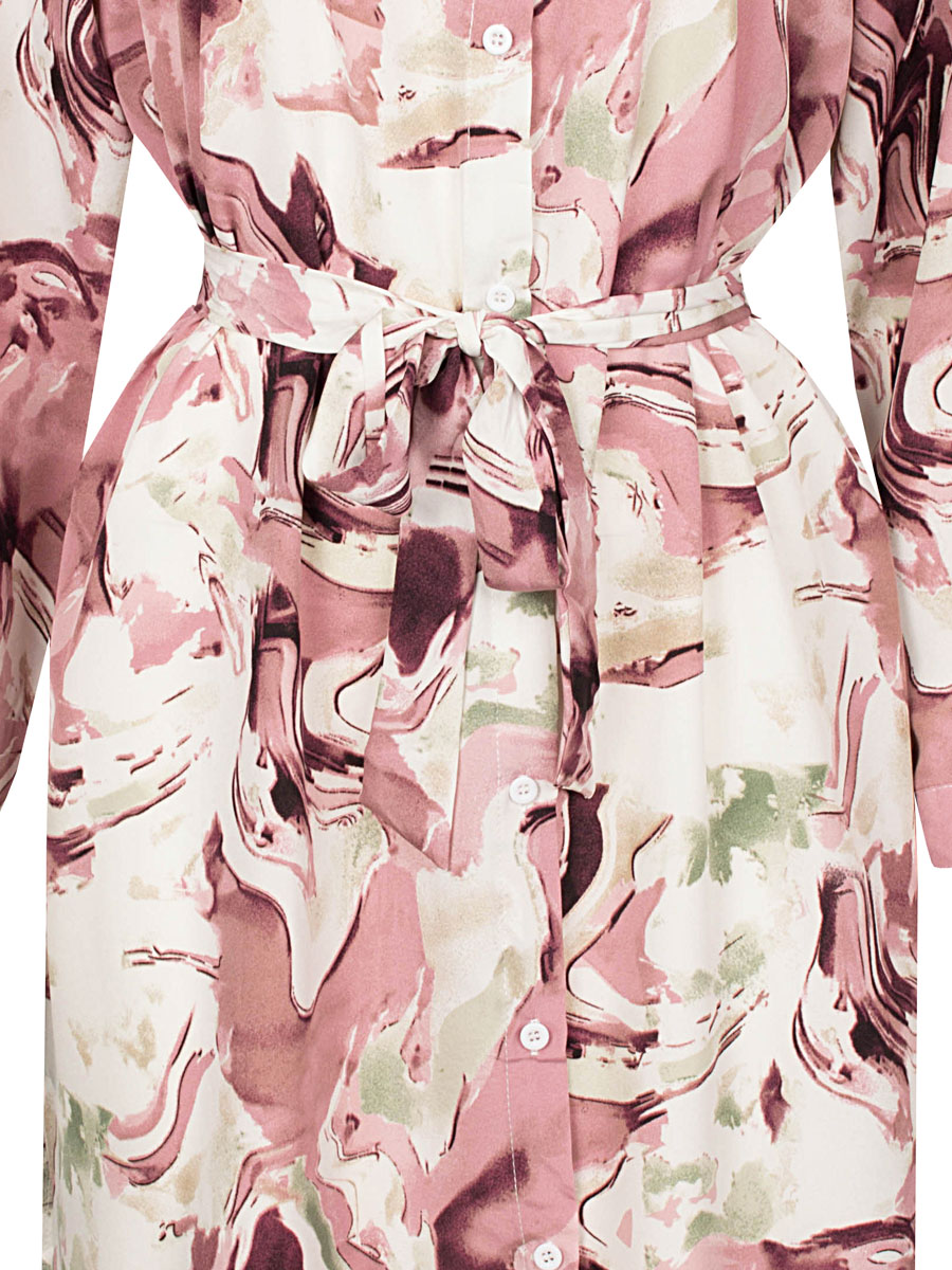 Blousejurk Marble Roze detail