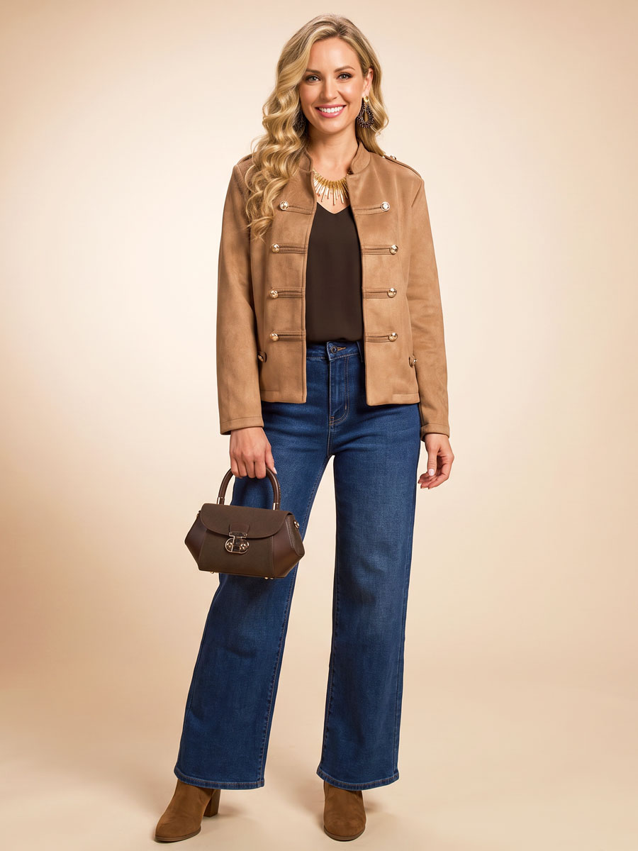 Blazer Sierknopen Bruin