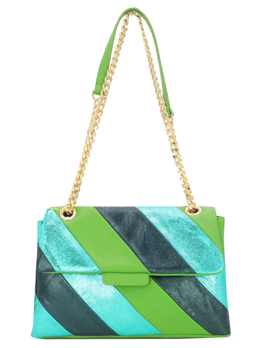 Schoudertas Metallic Groen