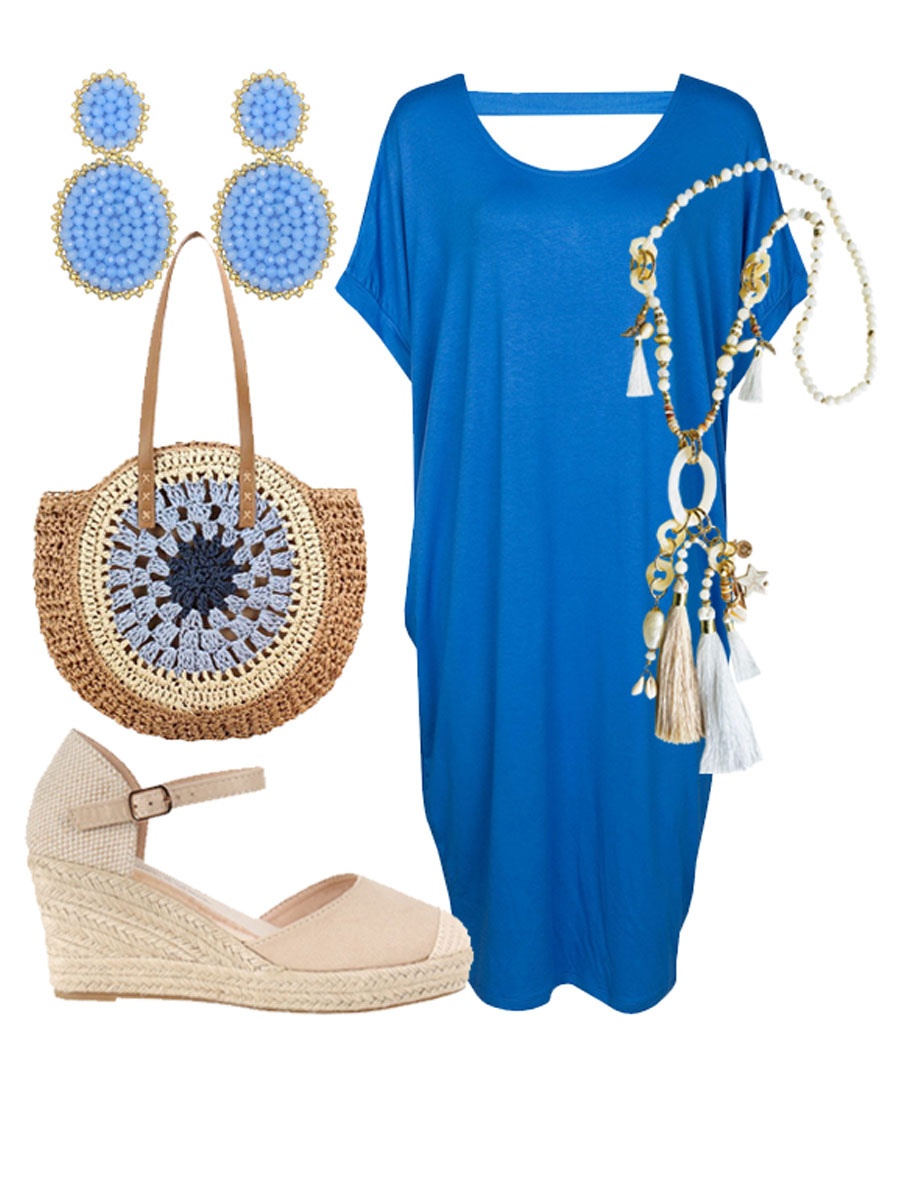 Jurk Comfy Blauw Shop the look