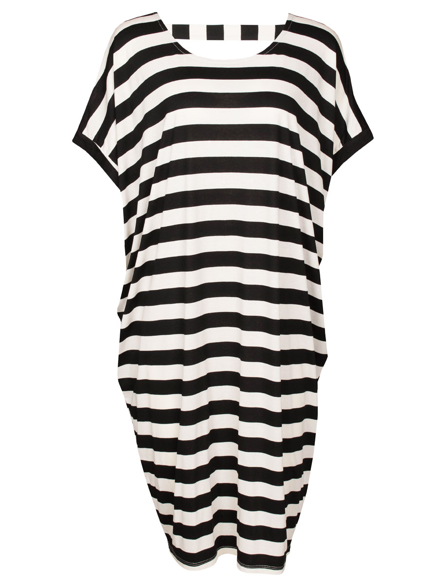 Jurk Comfy Gestreept Zwart