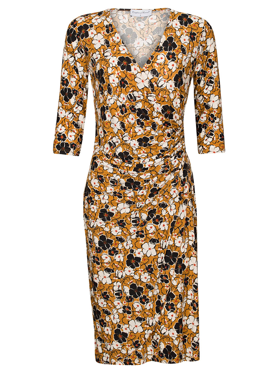 F011014220 Jurk Alisson Oker