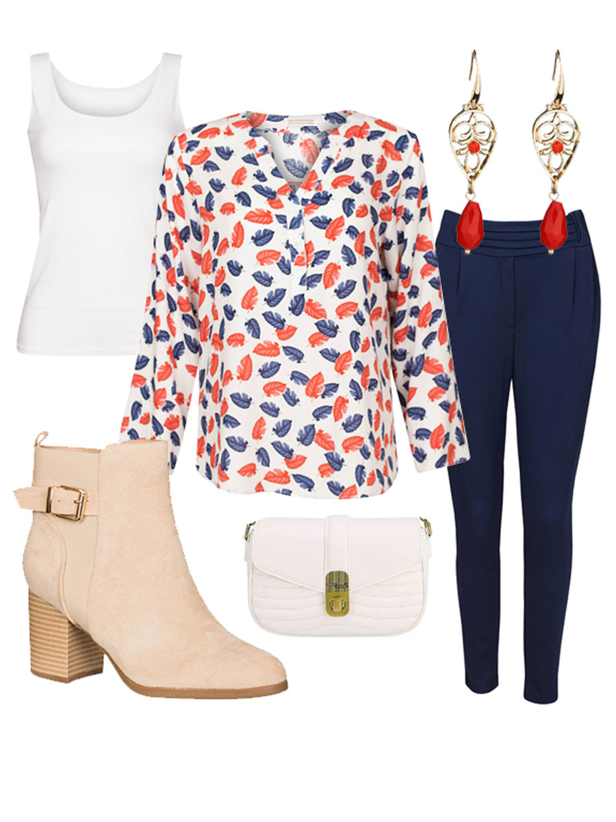 Pantalon Stretch Navy Shop the look