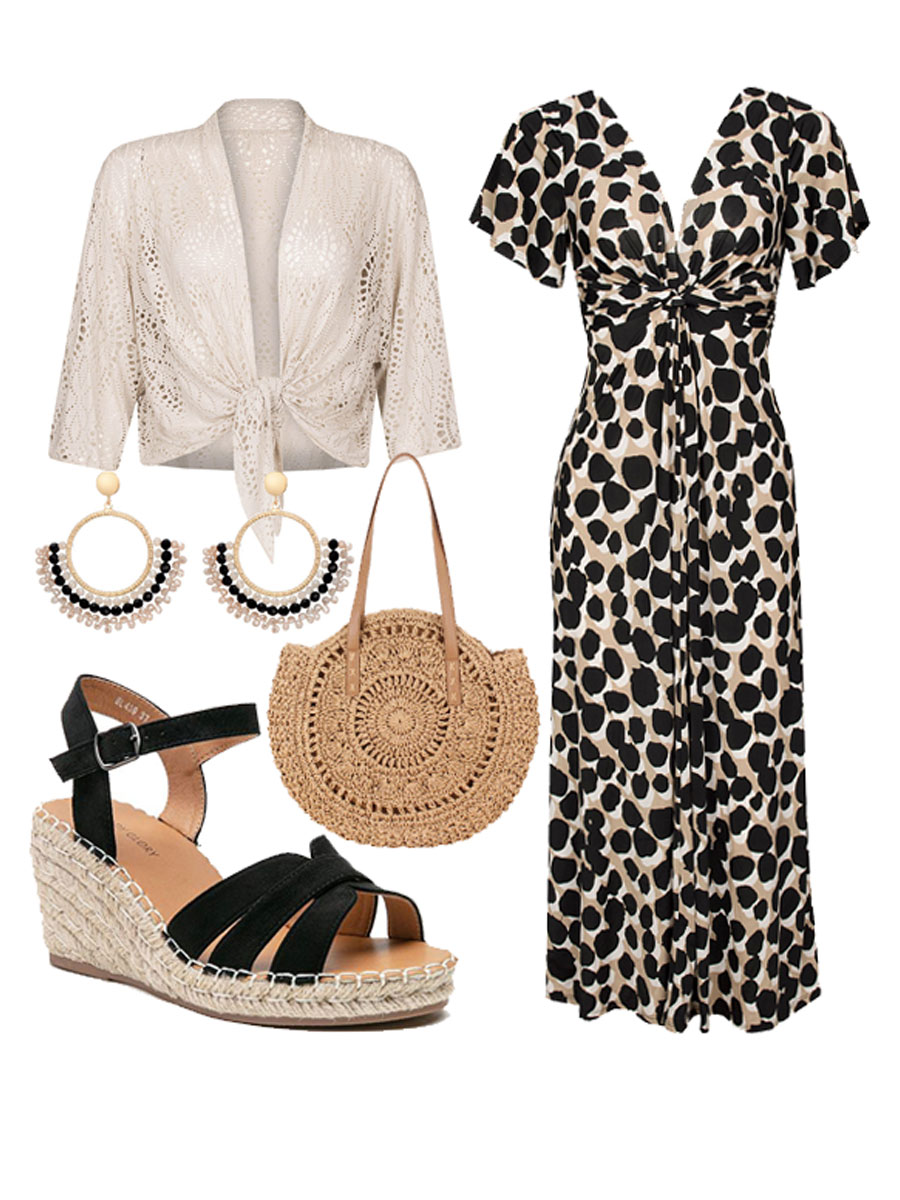 Vest Kant Beige Shop the look met jurk latisha