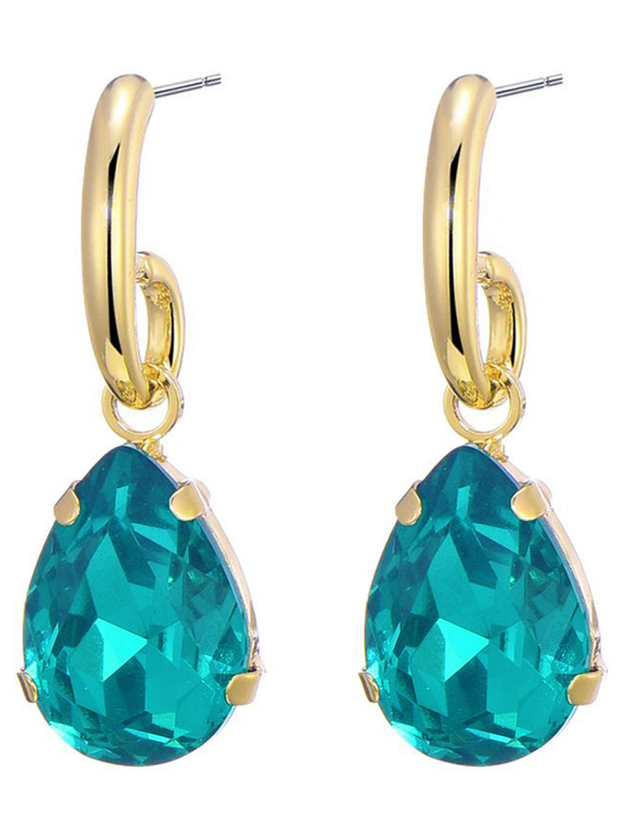 Oorbellen Facet Turquoise